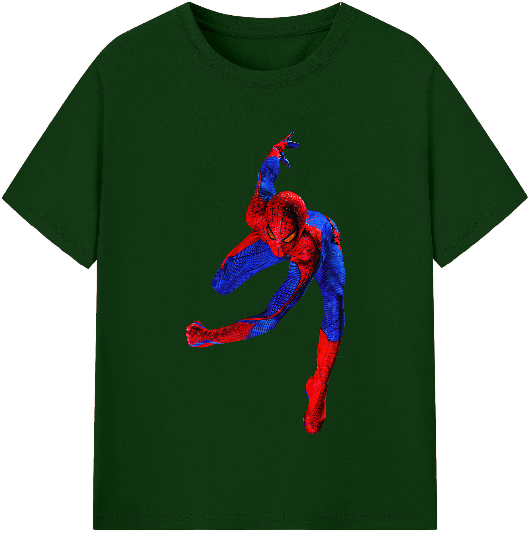 （画像用） Spider Man スパイダーマン 綿100％半袖Tシャツ（フロントプリント）